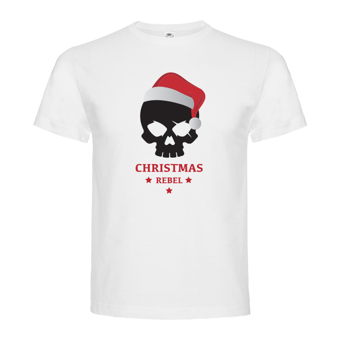 T-shirt Christmas Rebel Skull