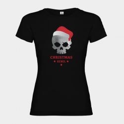 Christmas T-shirt Christmas Rebel Skull Silver